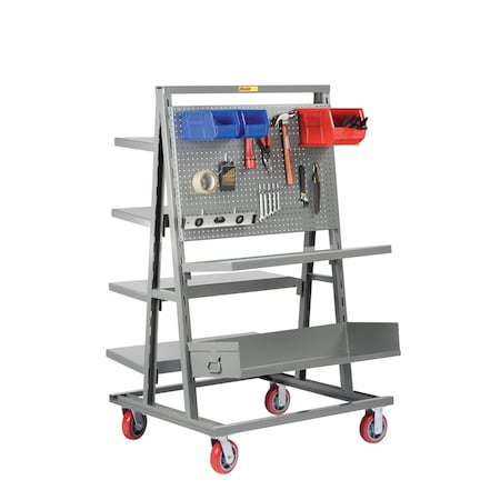 Little Giant Adjustable Tray A-Frame Shelf Truck, Double-Sided (FRAME ONLY) AFS36406PY